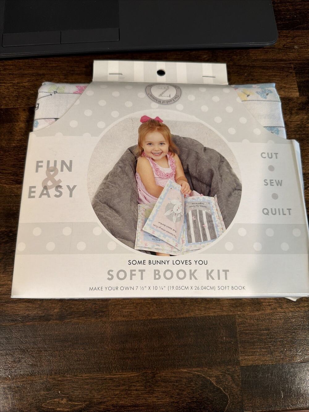 Make Your Own Childrens Soft Book Quilt Sewing Kit Some Bunny Loves You DIY